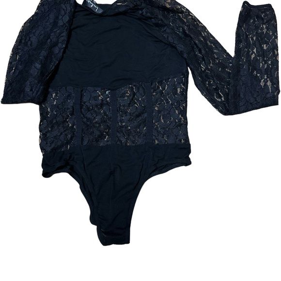 Lulus Black Lace see true top size Medium - Picture 5 of 15